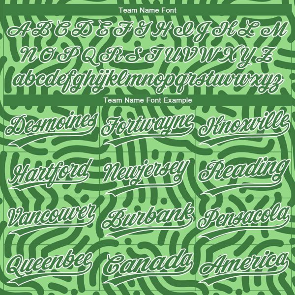 Custom Neon Green Kelly Green-White 3D Pattern Design Authentic Baseball Jersey - Image 4