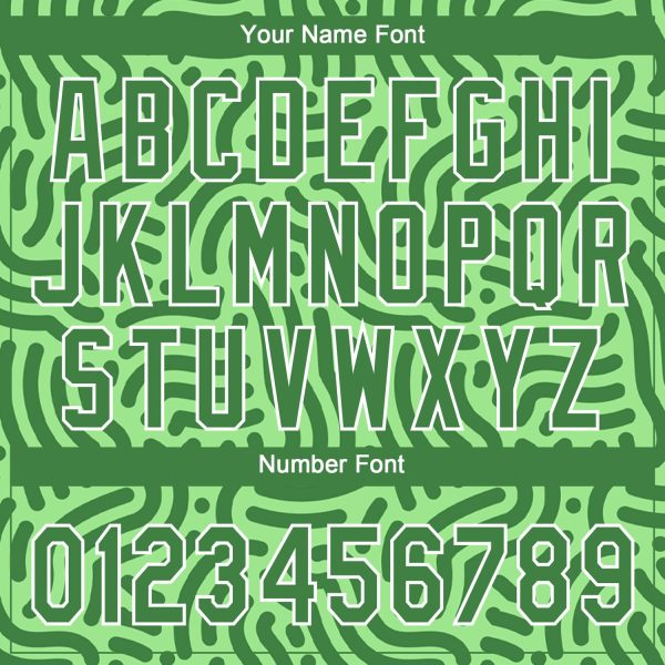 Custom Neon Green Kelly Green-White 3D Pattern Design Authentic Baseball Jersey - Image 5