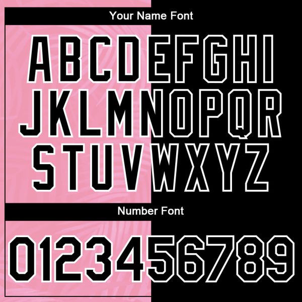 Custom Medium Pink Black-White 3D Pattern Design Tropical Hawaii Palm Leaves Authentic Baseball Jersey - Image 5