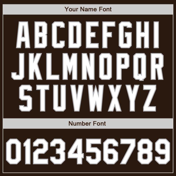 Custom Brown White-Gray 3 Colors Arm Shapes Authentic Baseball Jersey - Image 6