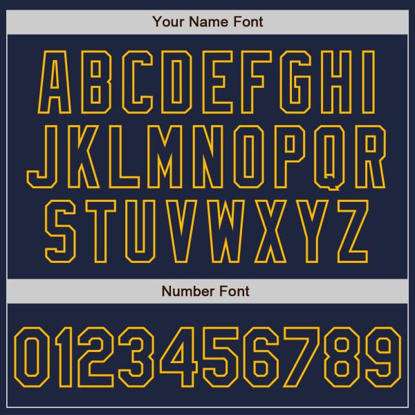Custom Navy Gold Authentic Raglan Sleeves Baseball Jersey - Image 5